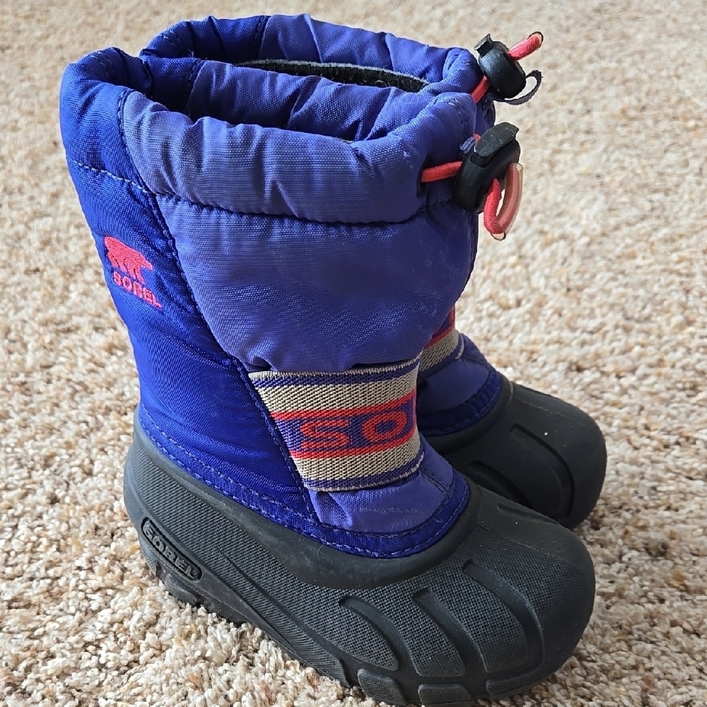 Sorel Kids Blue and Black Snow Boots